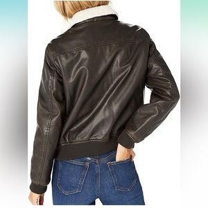 Levi’s faux leather sherpa aviator bomber jacket - NWOT